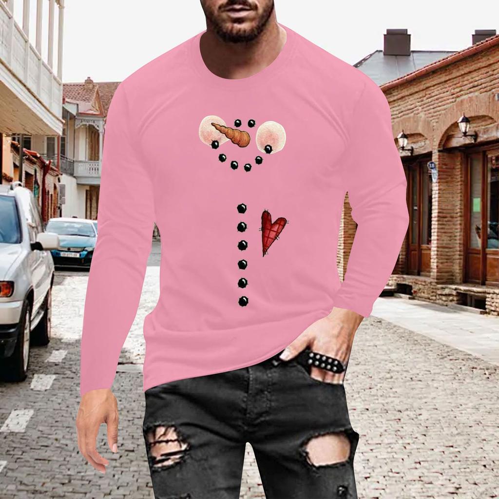 Муж. Футболка Круглый вырез Одежда Одежда На открытом воздухе Длинный рукав С принтом Модельер Винтаж