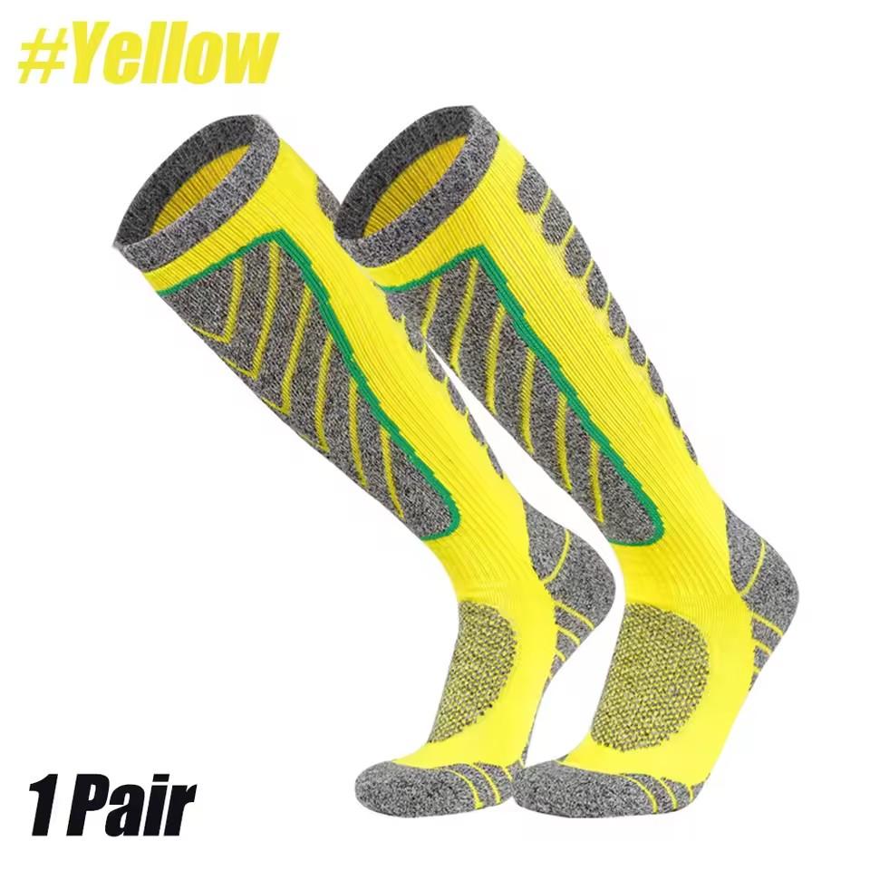 1 пара лыжных носков шерстяные термо до колена зимние для сноуборда спортивные мужские женские, охота