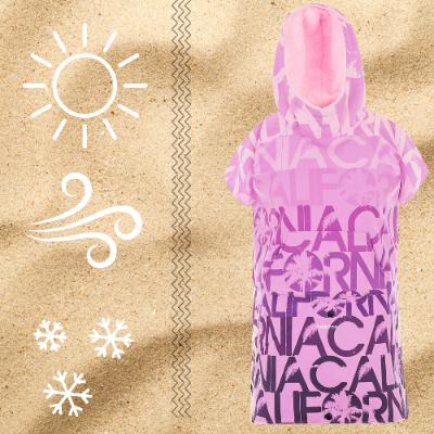 Children' Bath Poncho Hooded Towel Quick-Drying Bathrobe for the Beach and Pool