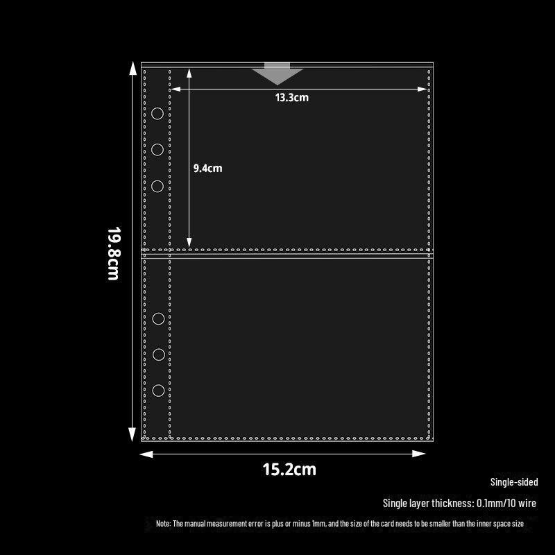 Нескользящая визитница формата А5 с 4-мя прозрачными внутренними карманами для хранения 3-дюймовых фотографий Polaroid