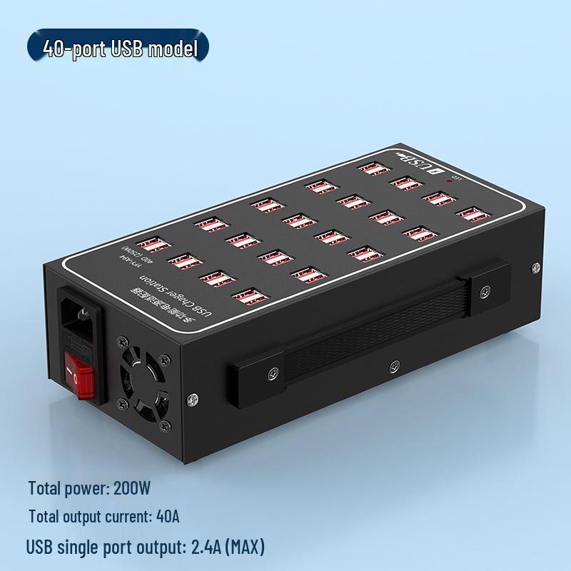 Многопортовое USB-быстрое зарядное устройство: Умная настольная зарядная станция для нескольких устройств