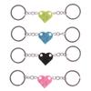 2Pcs Cute Love Heart Brick Keychain For Couples Friendship Birthday Jewelry Gift
