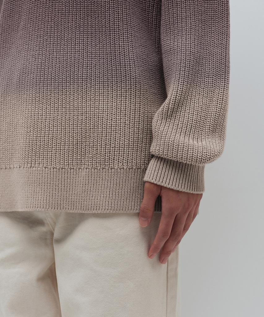 MUSINSA STANDARD Gradient Ribbed Crew Neck Knit [Brown]
