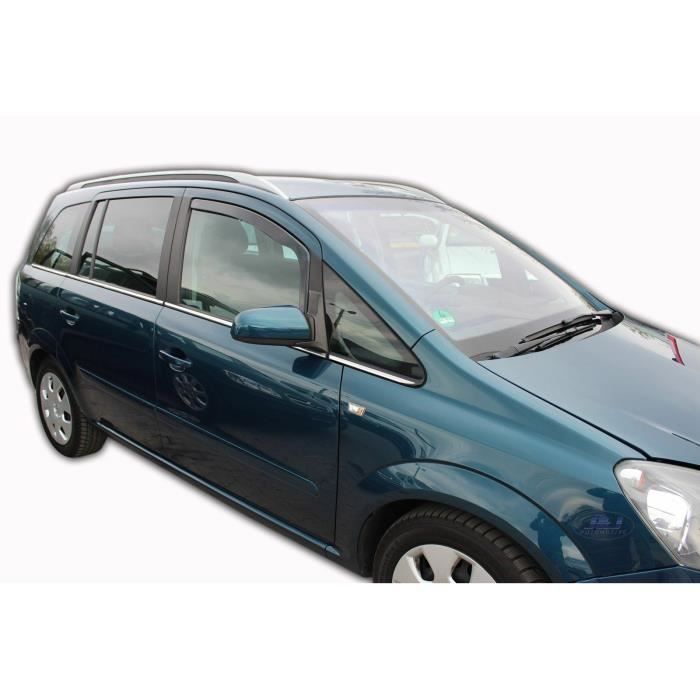 Дефлекторы воздуха - J&J AUTOMOTIVE - Opel Zafira B - Тонированный - Усиленный акрил - Простая установка