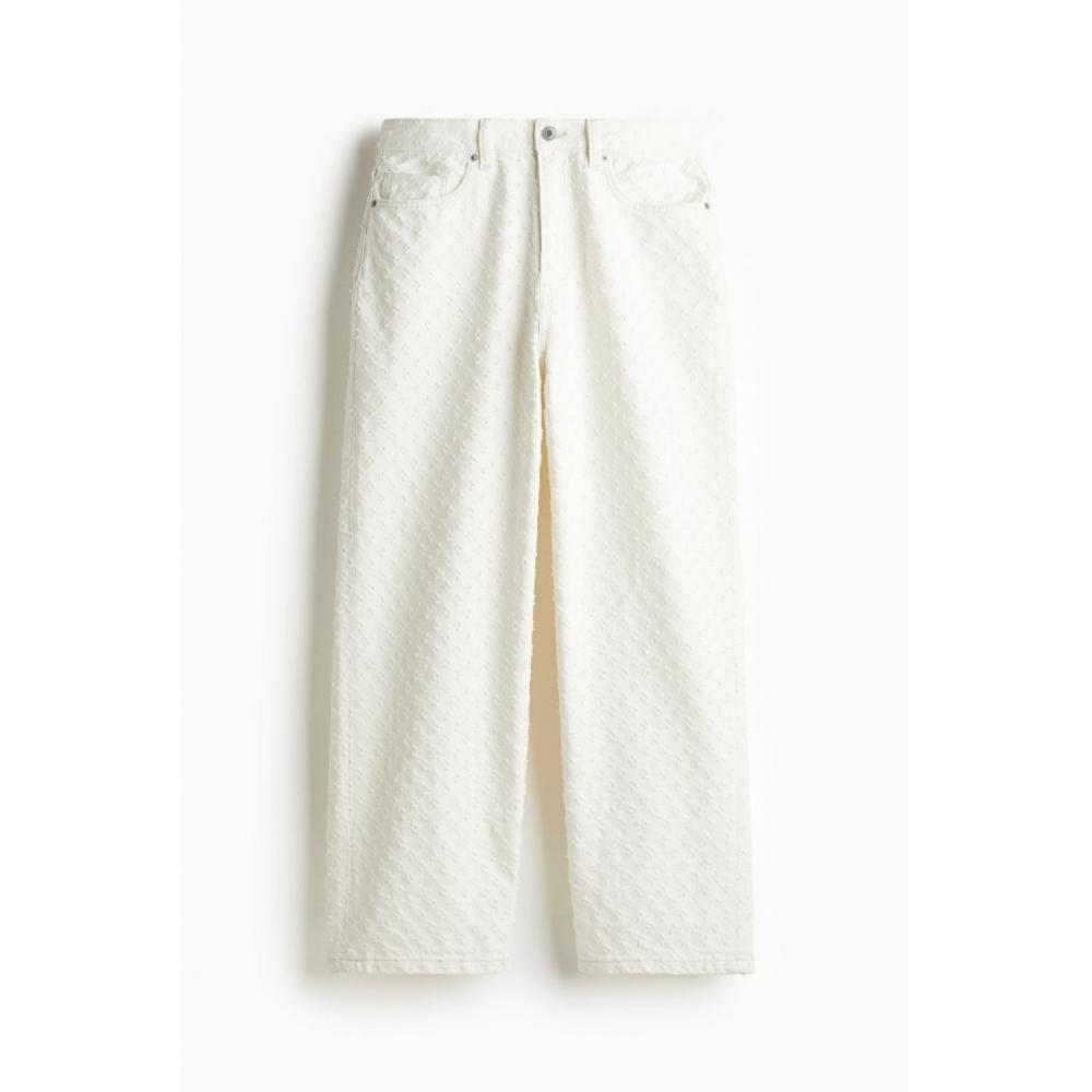 Джинсы мешковатые HM Pattern белые