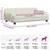Dog Bed Cream 90 x 53 x 30 cm Velvet