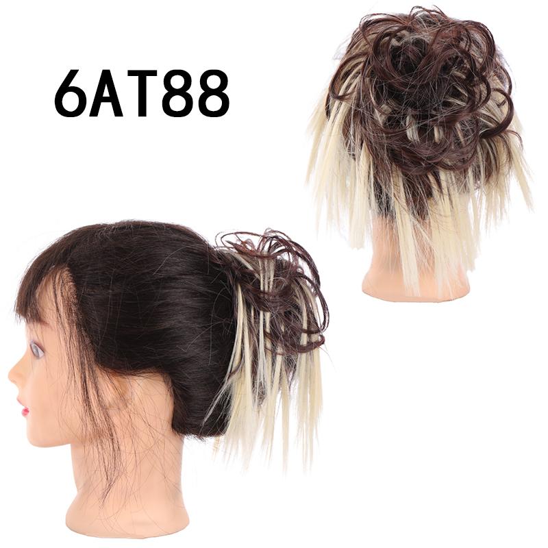 Шиньоны из синтетических волос, грязные резинки для волос, резинка для волос, пучок, прямая прическа, наращивание волос для женщин