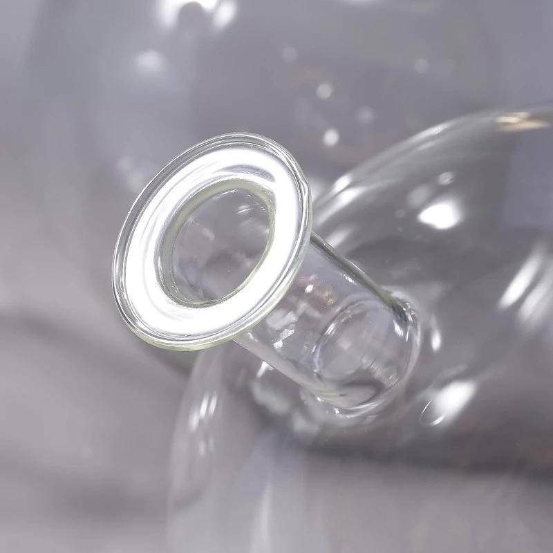 Glass Vase Transparent Sphere Metallic Copper Cover Airtight Container Hydroponic Terrarium Decoration Accessories Vases Pots