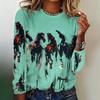Trendy Casual Women's Tops 3d Fox Printed Round Neck Long Sleeve Shirts & Blouses Autumn & Winter Sweatshirts Female Clothes
