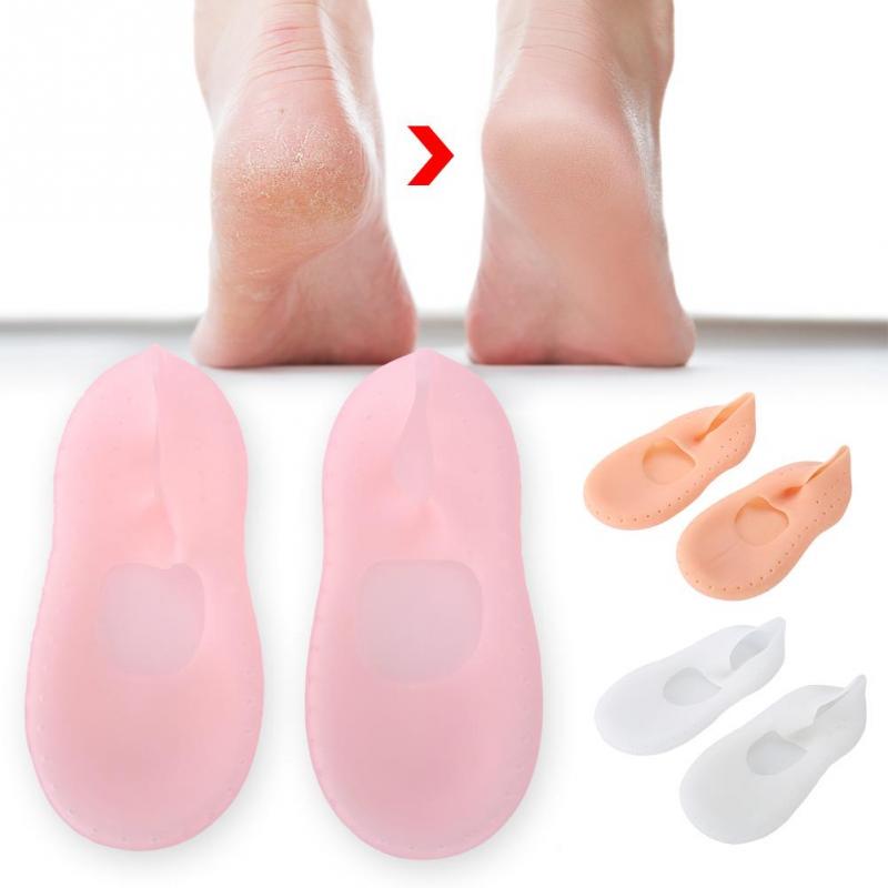 1 Pair Silicone Socks Foot Anti-cracking Protector Foot Care Tool Prevention Socks