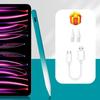 QUKAM Для стилуса Pencil 2 iPad Pencil для iPad Air 6 M2 A16 11-го 10-го поколения Air5 4 iPad Pro 11 12.9 с защитой от случайных касаний ладонью