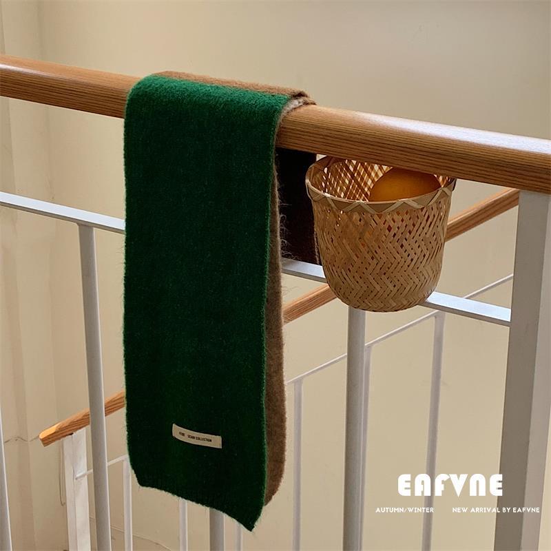 Contrast Color Korean Scarf: Cute & Cozy Knit for Women, Autumn/Winter Neck Warmer, Easy To Match for Students