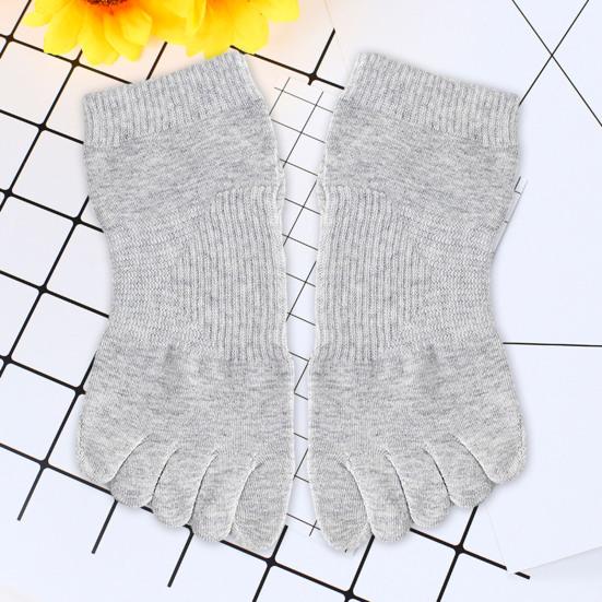 1 пара хлопковых коротких носков с пятью пальцами для женщин и девушек, дышащие, влагоотводящие, с раздельными пальцами, повседневные, для пилатеса, йоги, спортзала, фитнеса, спортивные носки для ежедневной носки