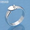 925 Sterling Silver Heart-shaped Lock Ring Fashion Charm Wedding Jewelry