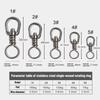 304 Stainless Steel Fishing Swivels Snap Rolling Lure Line Connector  Sea Fishing