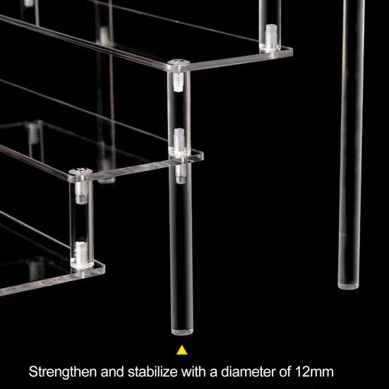Стойка-дисплей Штабелируемая Многоярусная Полка Акриловый Органайзер Устойчивая к Пятнам Полка-дисплей Кухонная Кладовая Столешница в Ванной Органайзер