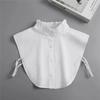 Fashion  Front Tie White Fake Collar for Women Stand Detachable Collar Fake Girls Vintage Lace Ladies False Blouse Collar