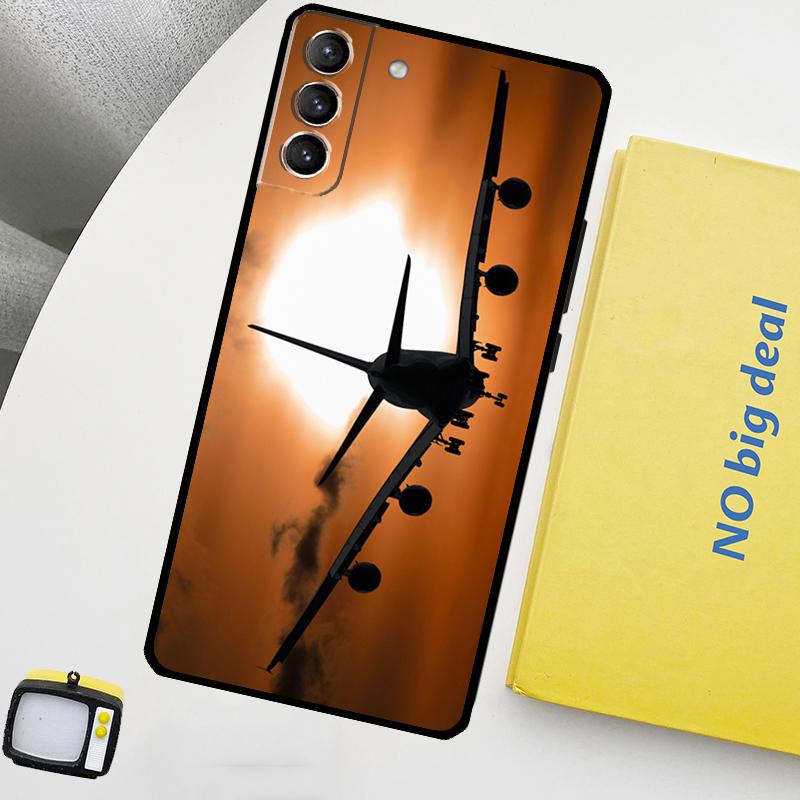Чехол для телефона с изображением самолета для Samsung Galaxy S24 Ultra S20 S21 S22 S23 Plus S9 S10 S24 FE S25 Ultra