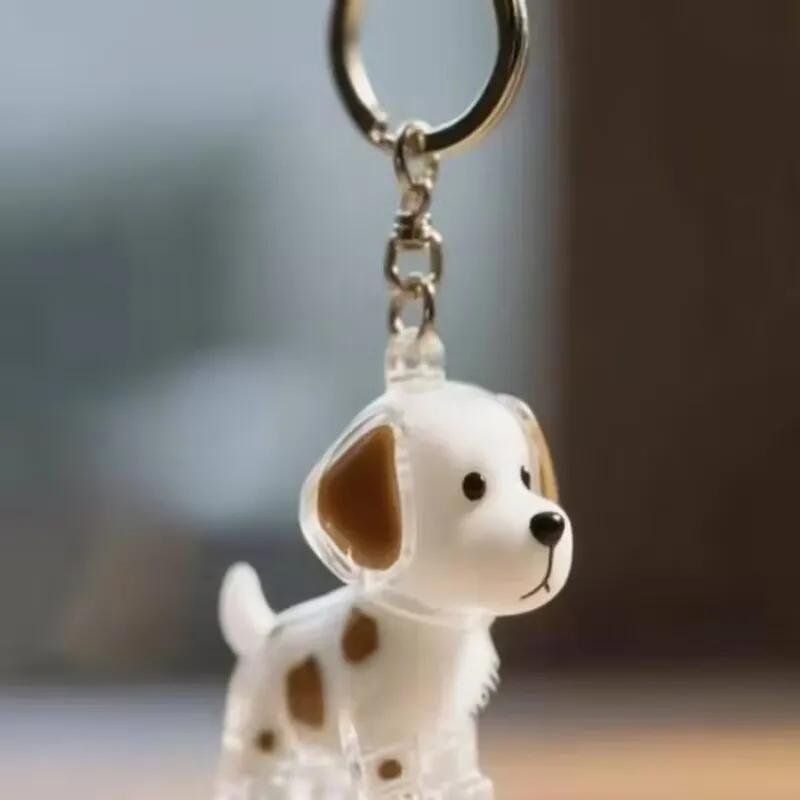 Dog Hair Storage Box Keyring Puppy Hair Memorial Keepsake Capsule Pet's Dog Fur Container Transparent Capsule Keychain Souvenirs