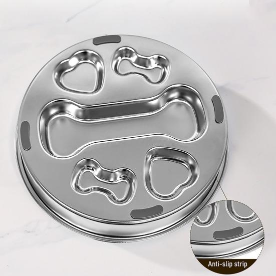 Stainless Steel Slow Feeder Dog Bowl Anti-Choking Anti-tip Non-slip Slow Eating Pet Feeding Bowl for Small Medium Breed