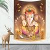 Dieu Ganesha Tapestry Esotericism Colorful Elephant Wall Hanging for Religious Ceremony Hindus for Home Living Room Decoration