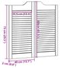 Swing Doors 80 x 40 cm Solid Pine Wood Natural