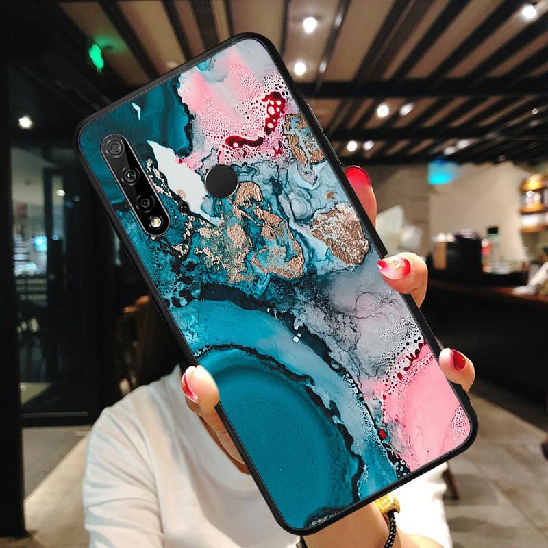 Красочный мраморный чехол для телефона Huawei P50 Pro P30 P40 Lite P40Pro P20 lite P10 Plus Mate 20 Pro Mate20 X