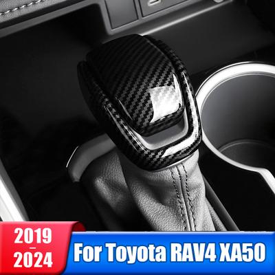 Накладка на ручку переключения передач для Toyota RAV4 2019 2020 2021 2022 2025 2024 RAV 4 XA50 Гибрид ABS Карбон Аксессуары