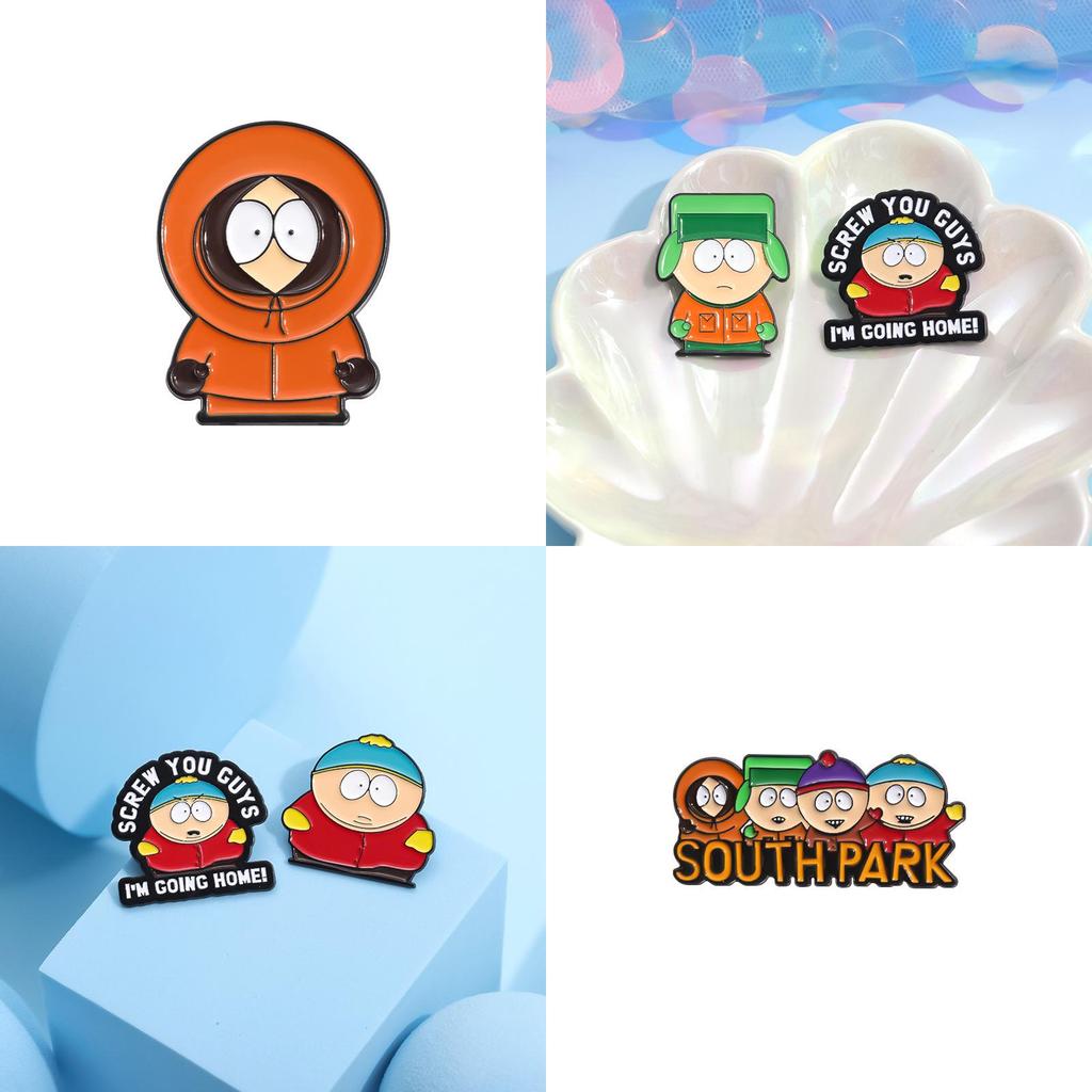 Unique Alloy Pin Badge Featuring Playful Cartoon Characters Perfect For Collectors And Fans