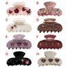 Flower Heart Series Hair Gripper Exquisite Hairpin Headwear Artistic Pink Shark Hair Claw Grasp Headdress Hair Accessories