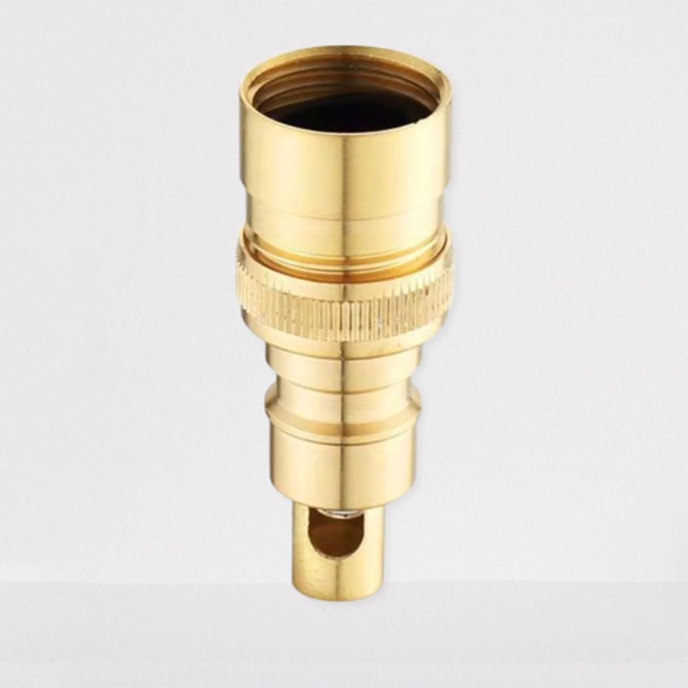Copper Automatic Water Stop Nozzle Screw Joint Anti-fall Off Washing Machine Faucet Adapter Quick Opening Electroplate