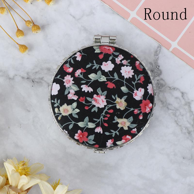 Мини-макияж, компактные карманные цветы, двухсторонние складные винтажные косметические зеркала