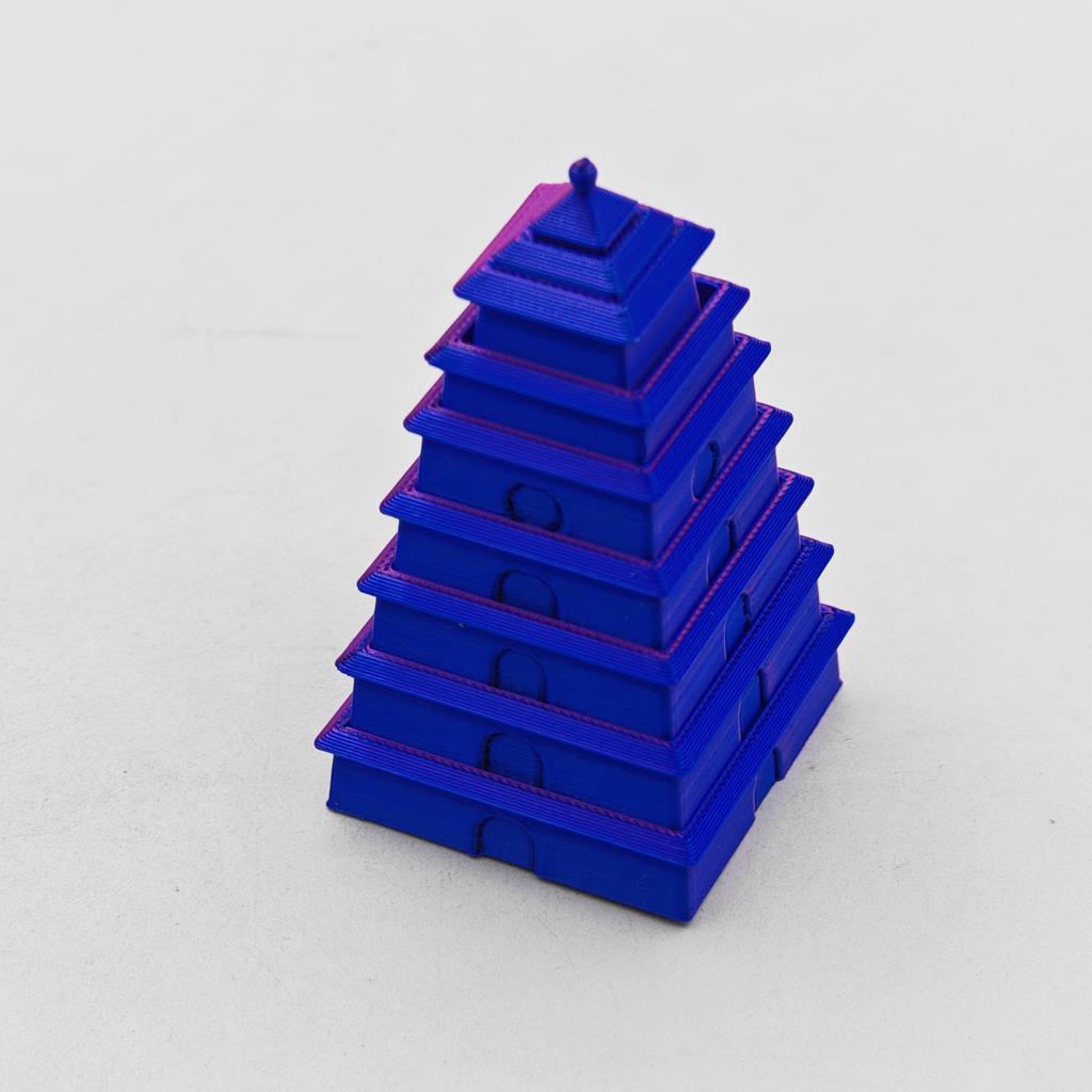 3D Складная Вращающаяся Пагода: Детская игрушка для снятия стресса и модель культурной архитектуры