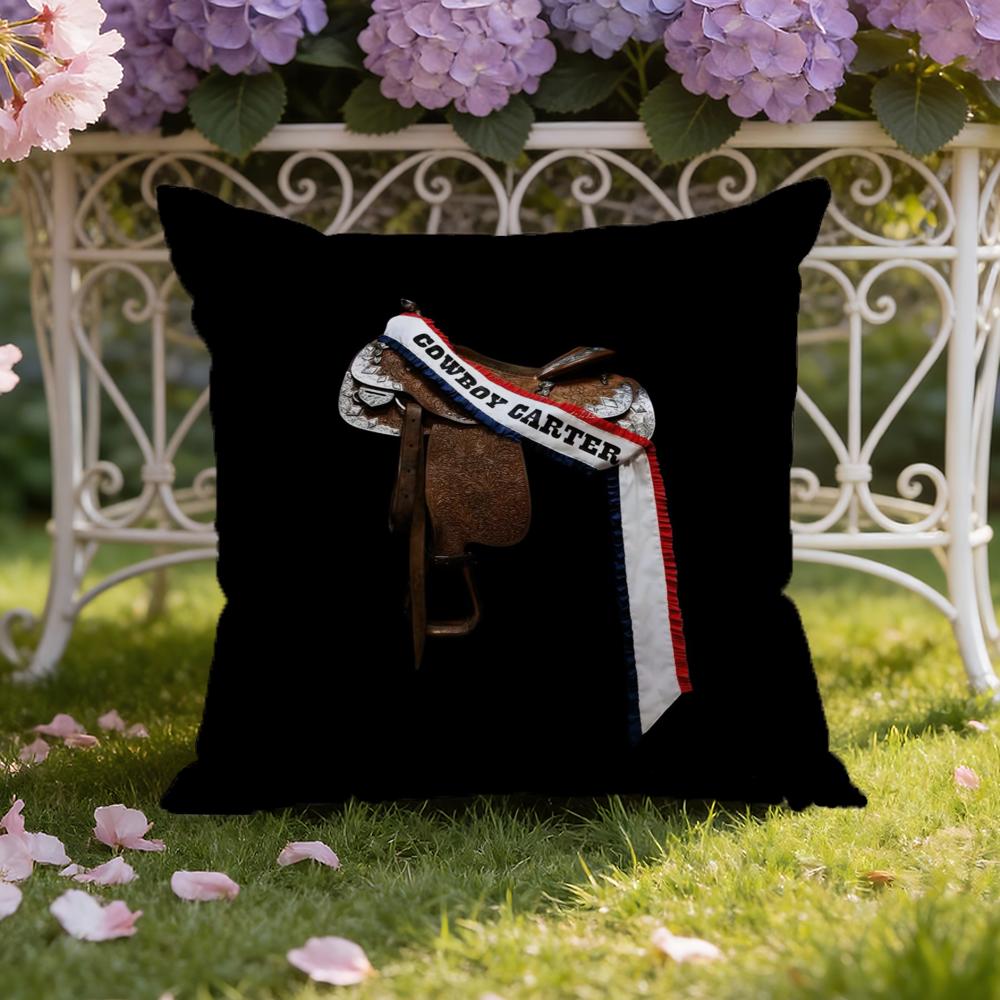 Певец B-Бейонсе C-Ковбой Наволочка для подушки Домашняя и автомобильная Двухсценарная наволочка: Двусторонняя конструкция для максимального комфорта