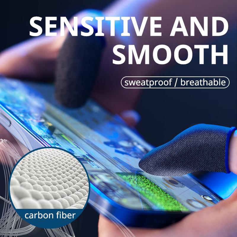 20pair 40pcs Fingertips For Game PUBG Mobile Anti Slip Finger Glove Game Controller Finger Sleeve For Touch Screen Mobile Gaming