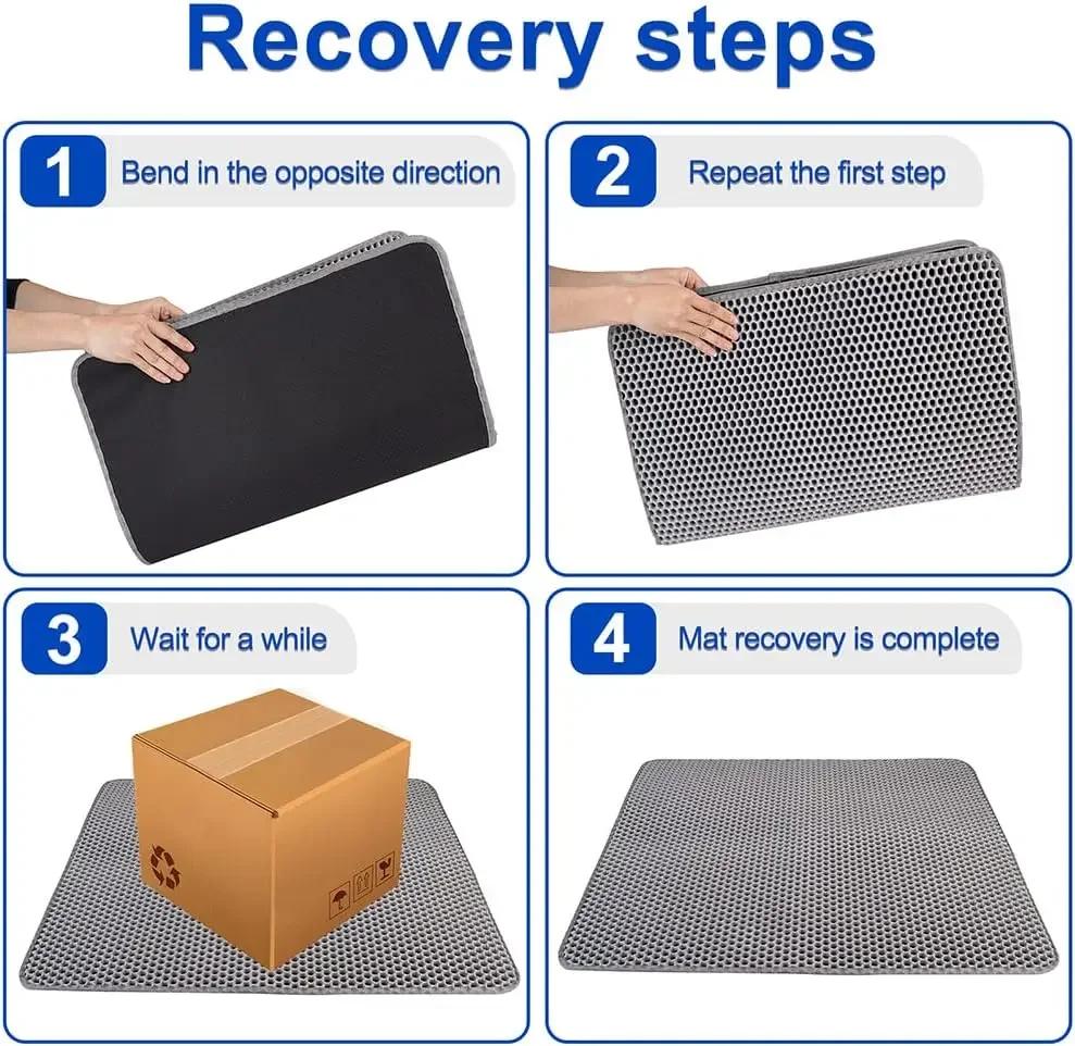 Коврик для кошачьего туалета водонепроницаемый двухслойный складной кошачий туалет из ЭВА, ловушка для кошачьего туалета, коврики для кошек, чистящие средства для домашних животных