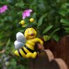 2 Pcs Bee Planter Ornament Hanging Bee Sculpture Resin Cartoon Honeybee Figurine for Potted Plants Flower Pot Edge Decor