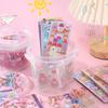 Cartoon Sticker DIY Keychain Making Kit Laser Sticker DIY Handbook Material Sticker  Kids Toys