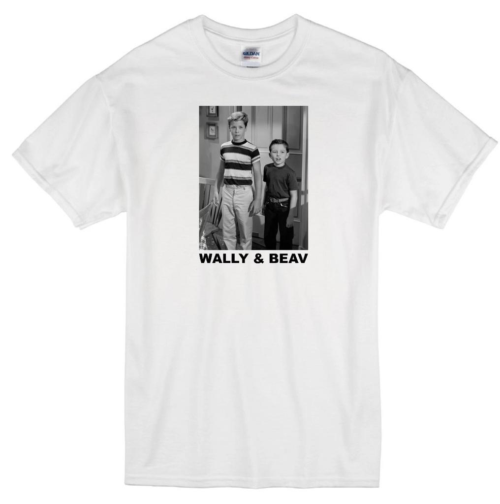 "WALLY AND BEAV" LEAVE IT TO BEAVER TONY DOW JERRY MATHERS TV WHITE T-shirt