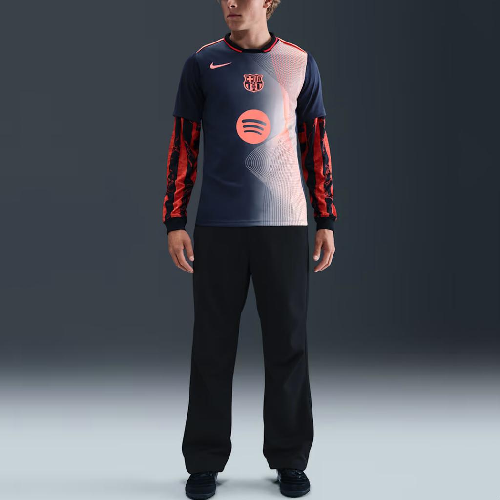 Nike Академия ФК Барселона Pro Третий мужской топ Nike Dri-FIT для предматчевых тренировок HM3437-411