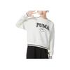Puma Буква фирменный логотип принт американский винтажный спортивный повседневный пуловер свитшот женский свитшот белый 623597-65