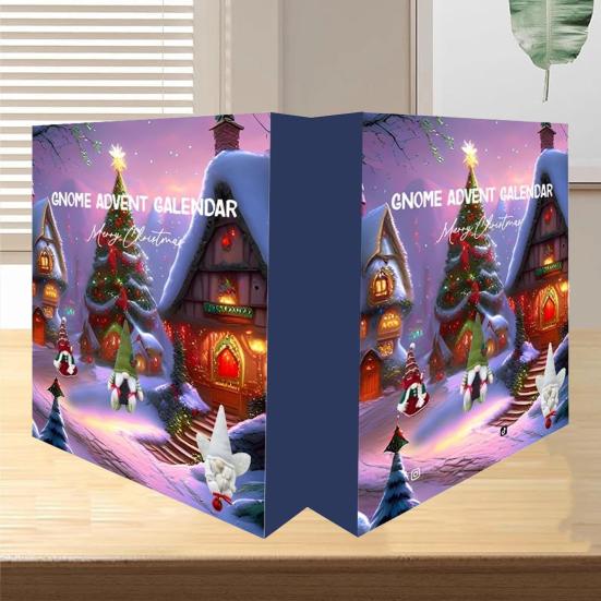 Рождественский адвент-календарь 2024 года на 24 дня с обратным отсчетом до Рождества, украшение с плюшевыми куклами-гномами, праздничный декор в виде гнома