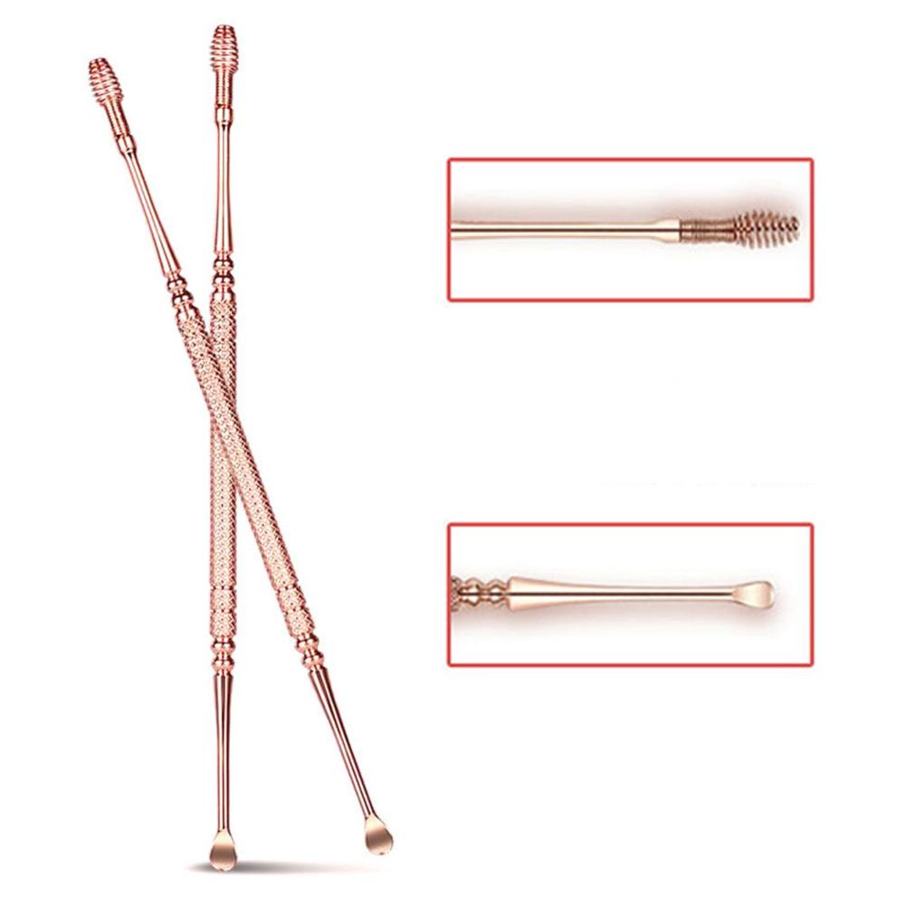 1PC Spiral Stainless Steel Cleaning Tool Dual Head Spring Ear Cleaner Ear Spoon Earpick