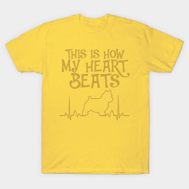 For Women This Is How My Heartbeats Dog Norwich Terrier T Shirt 90S Korean Style Tee 100% Cotton Picture Custom Round Collar