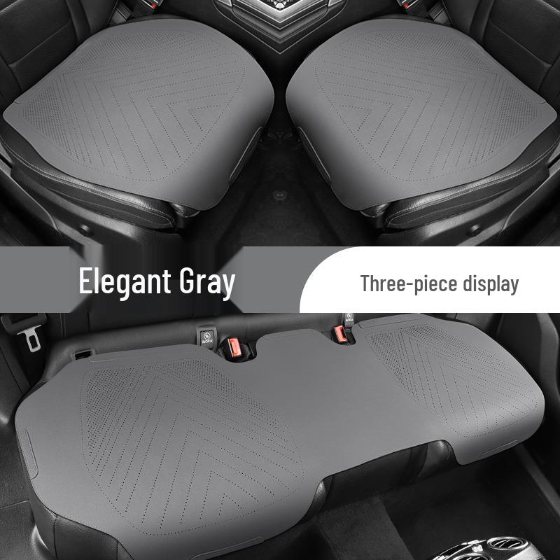Универсальный замшевый комплект подушек для автомобильного сиденья - Всесезонный, Трехкомпонентный, Готовый к лету, Тонкая подушка с поясничной поддержкой.