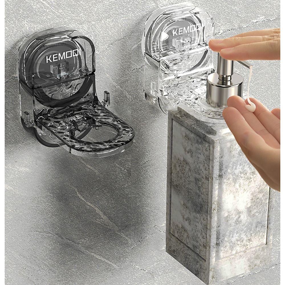 No Punching Shampoo Hanger Hooks Adjustable Lotion Hand Soap Bottle Support Frame