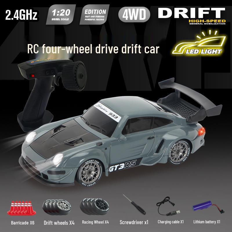 RC Drift Car: High-Speed, Variable Speed, 4WD, Rechargeable Remote Control Model for Kids