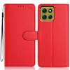 For Motorola Moto G86 5G Wallet Case with Strap/Multiple Card Slots Solid Color Leather Stand Phone Cover