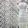 Кружевная ткань, растворимая в воде, Полиэфирная ткань с вышивкой узором под шелк, Трехмерная ажурная вышитая ткань, Высококачественная ткань