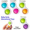 2pcs Finger Bubble Music Keychain Stress Relieving Fashion Toy with Pressing Sports Board Stress Relieving Key Pendant Birthday